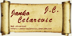 Janko Čelarević vizit kartica